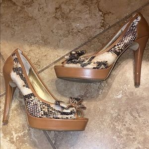 GUESS Snake Skin Print Heels!